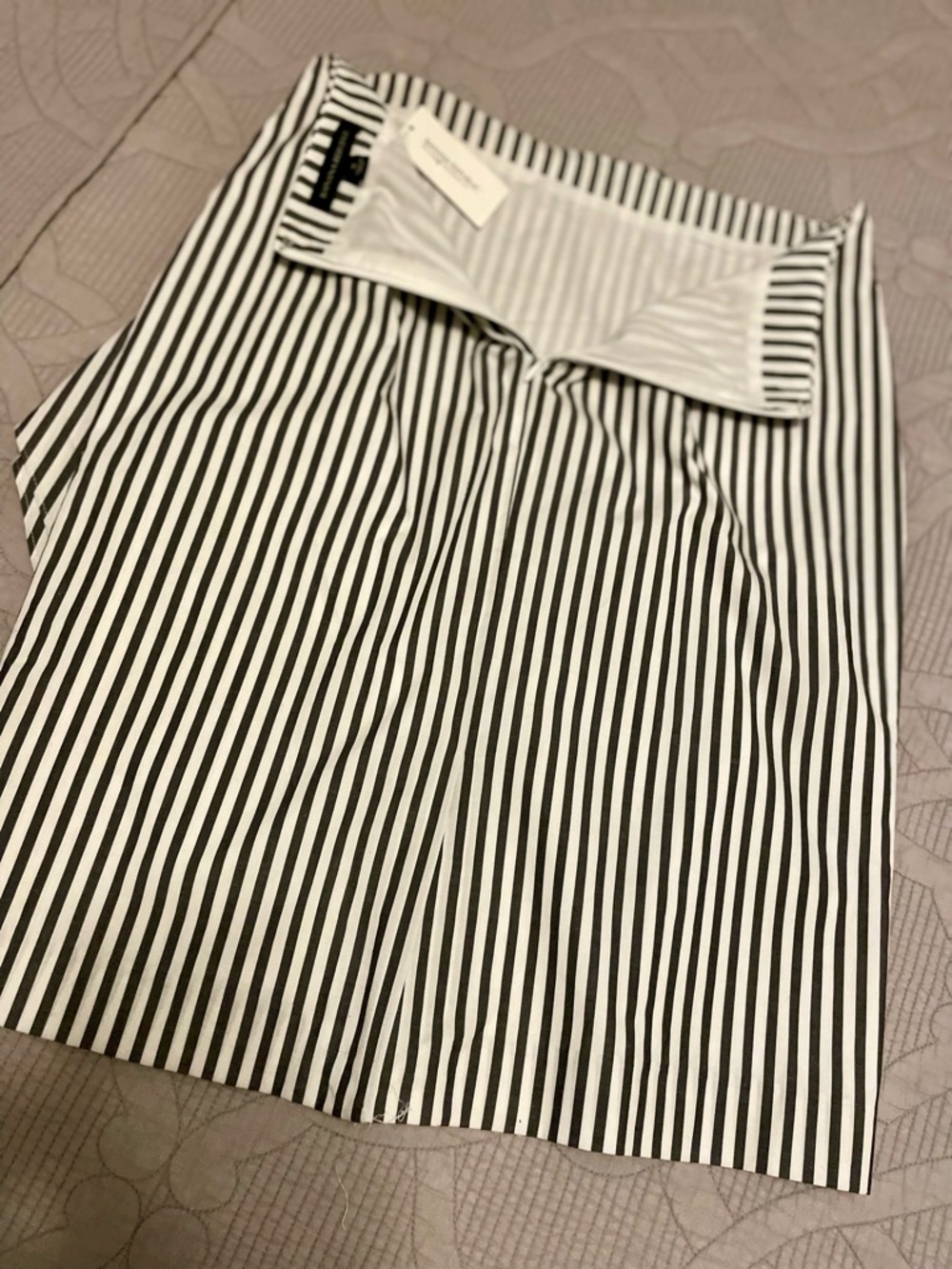 Banana Republic Black and White Striped Skirt